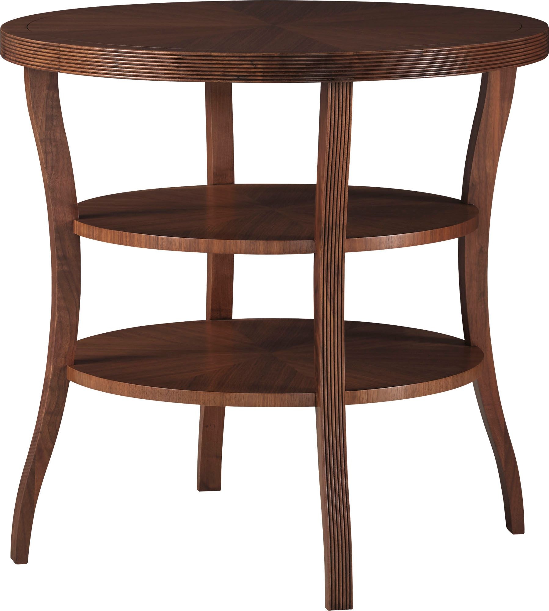 Baker Round Tiered End Table 