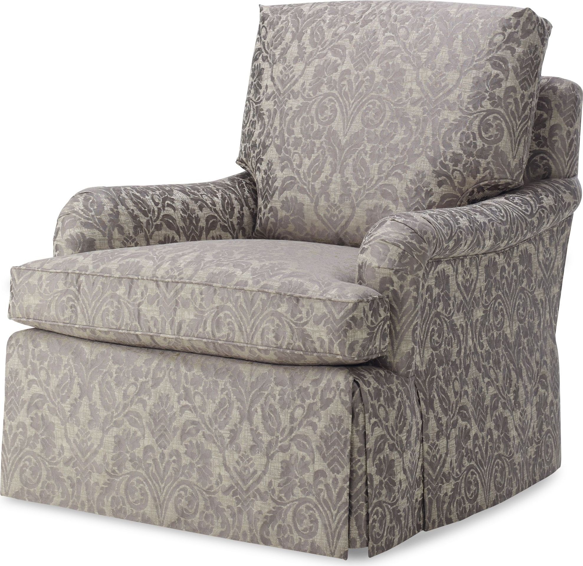 Baker Living Room Simmons Chair (Dressmaker Flounce) BA416C Hickory