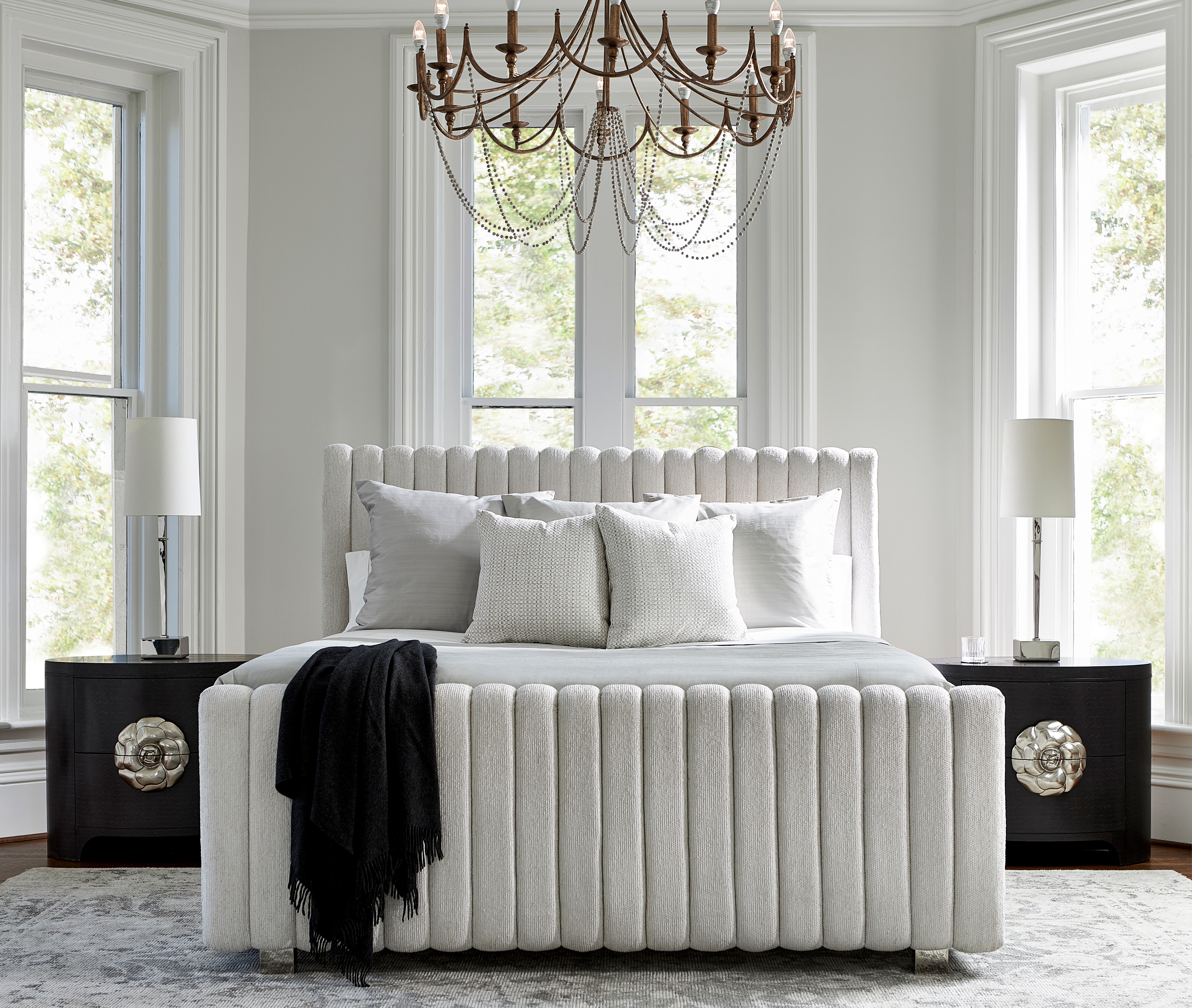 Bernhardt Bedroom Silhouette Panel Bed K1584 Noel Furniture Houston, TX