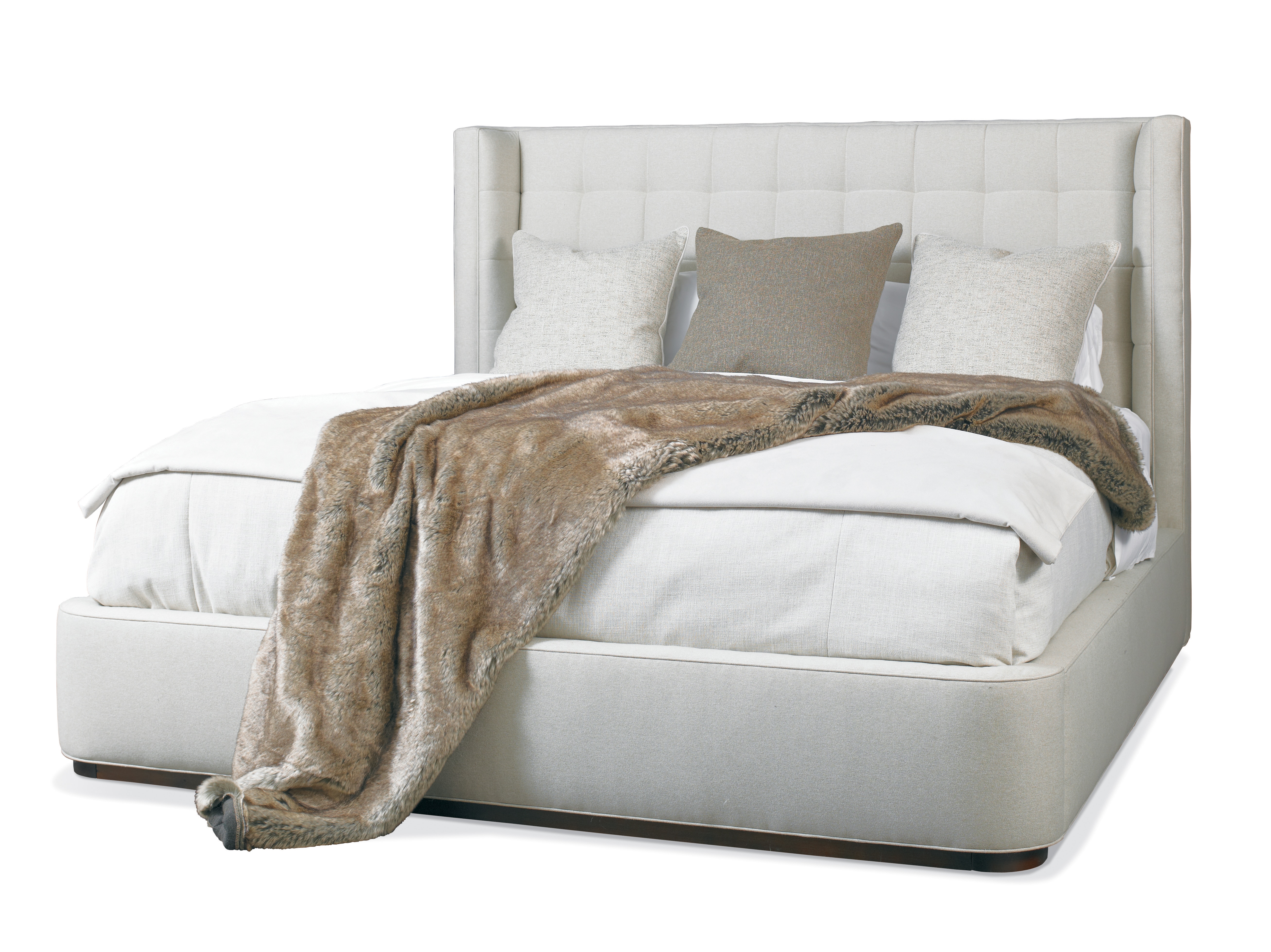 Hickory White Bedroom Dana King Upholstered Bed 21525 Hickory