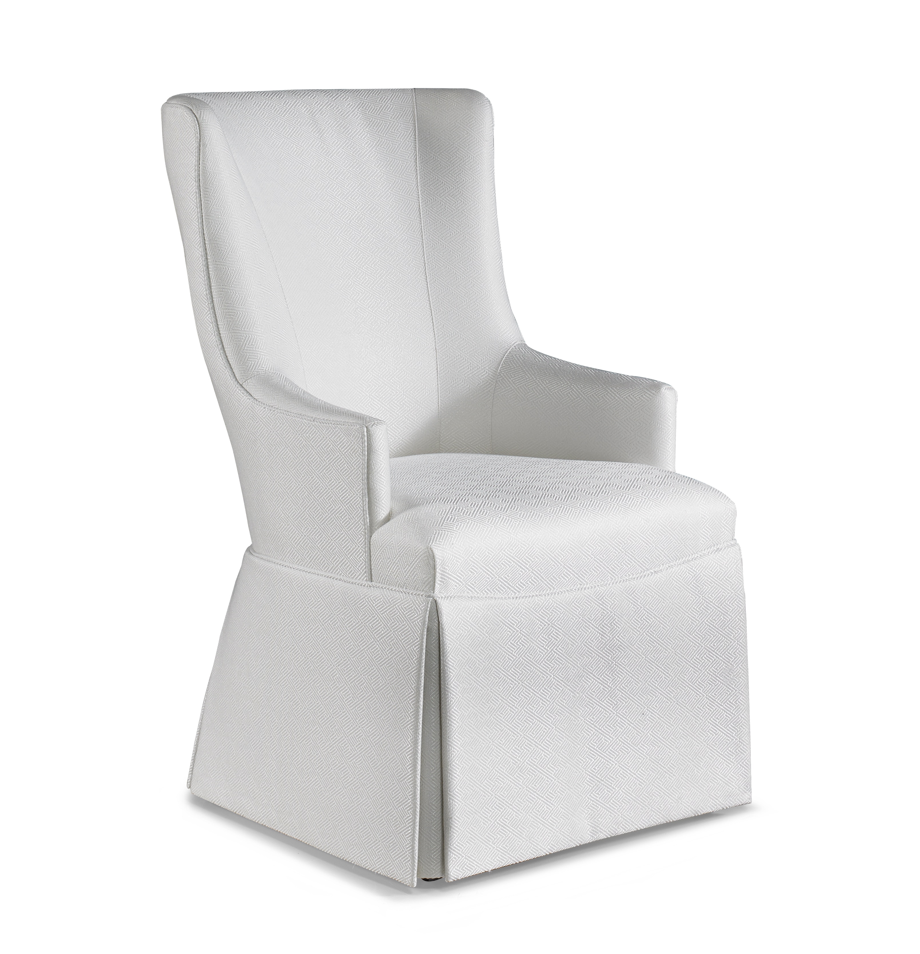 White skirted 2025 dining chair