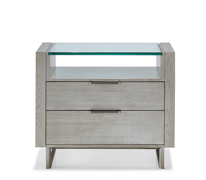 hickory white bedside chest