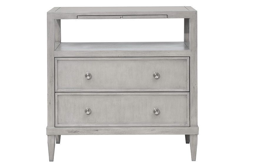 hickory white bedside chest