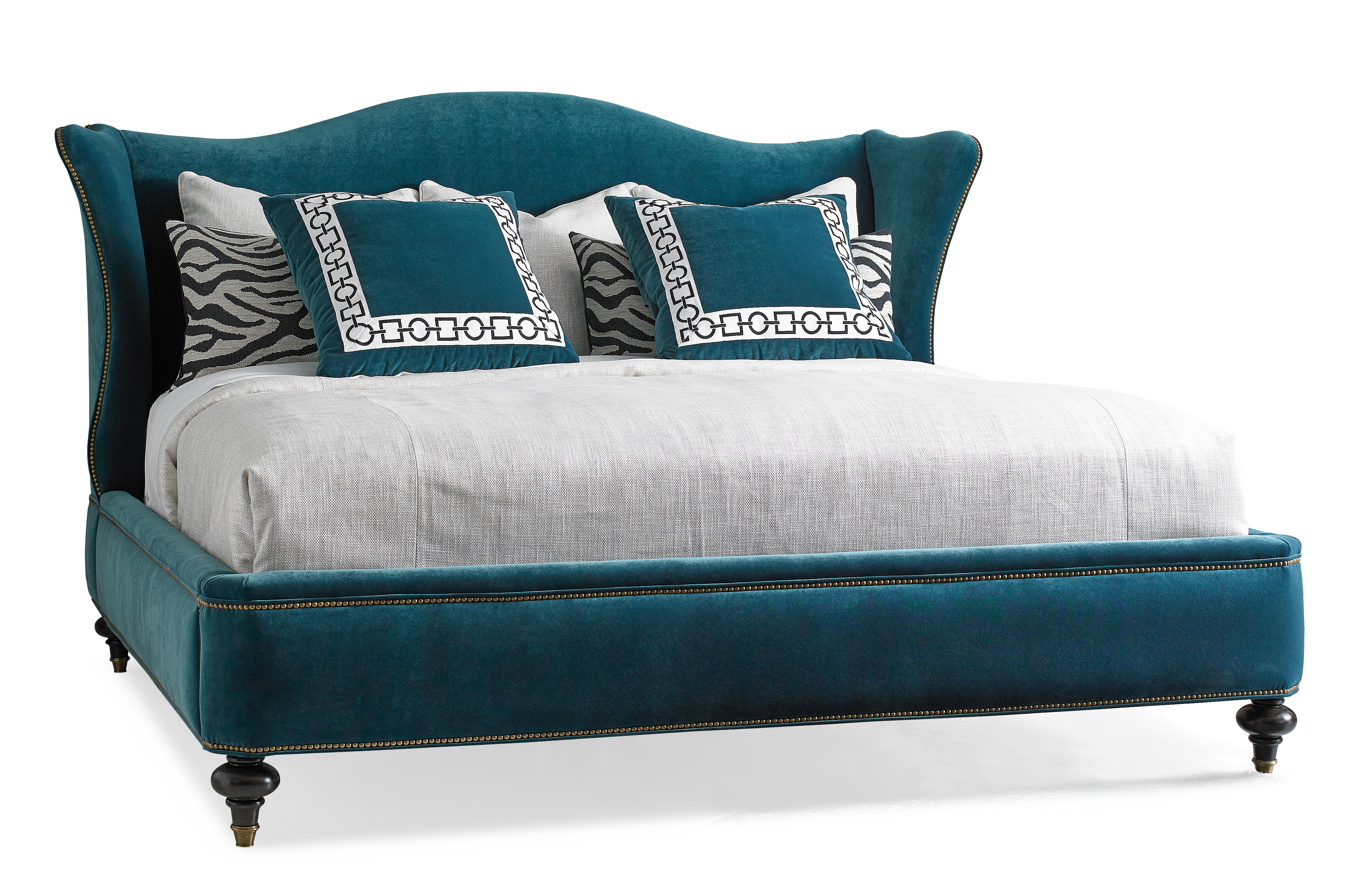 Hickory White Bedroom King Upholstered Bed 73521 Hickory Furniture