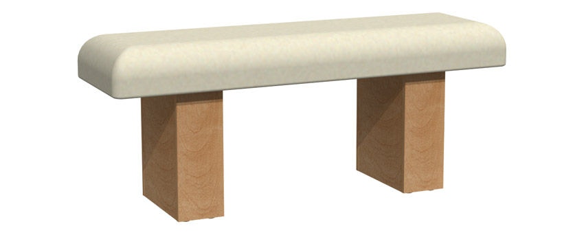 〆1/31 WHITE_WOOD_BENCH #1 Linea Solid Wood Bench with Backrest – nichinichi