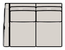 Bradington Young Raymond 201 Raymond Stationary Sectional with One