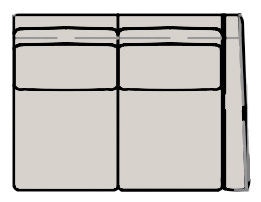 Bradington Young Living Room Raymond RAF Stationary Loveseat 8Way Tie