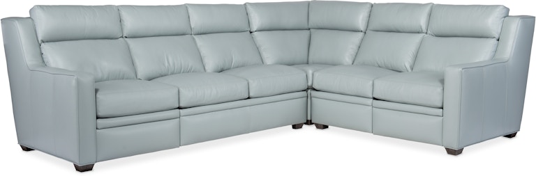 Bradington Young Luxe for Living Sectionals 201 Raymond Reclining Sectional with Two-Piece Back