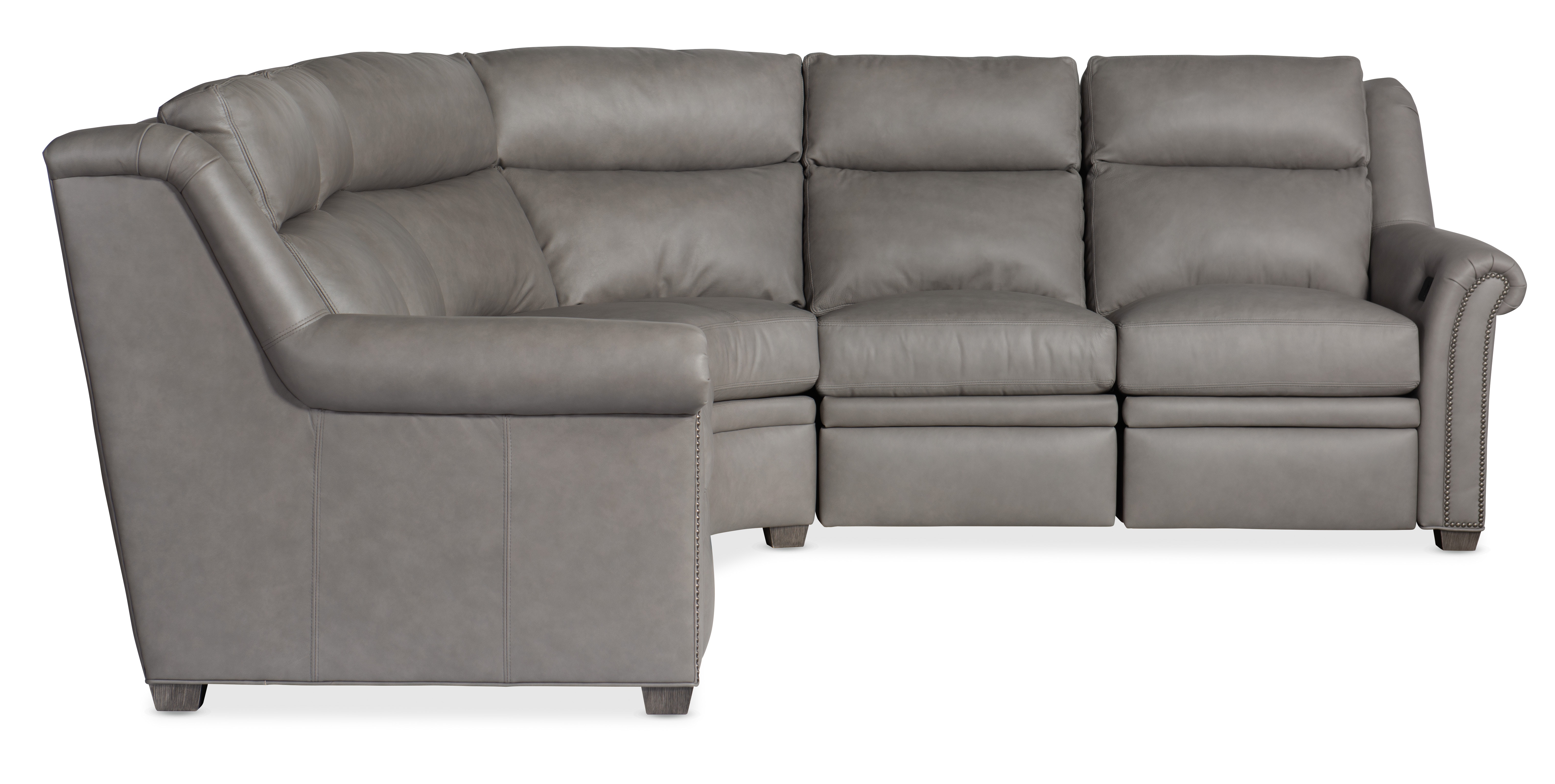 Bradington Young Living Room Sectionals 206 Robinson Reclining Sectional with TwoPiece Back