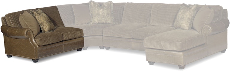 Bradington Young Sectional Seating by Design Warner LAF Stationary Loveseat 8-Way Tie 220-57