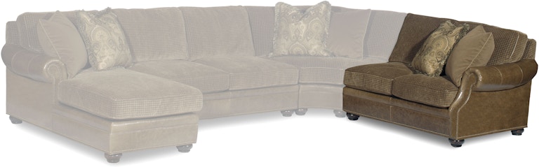 Bradington Young Sectional Seating by Design Warner RAF Stationary Loveseat 8-Way Tie 220-58
