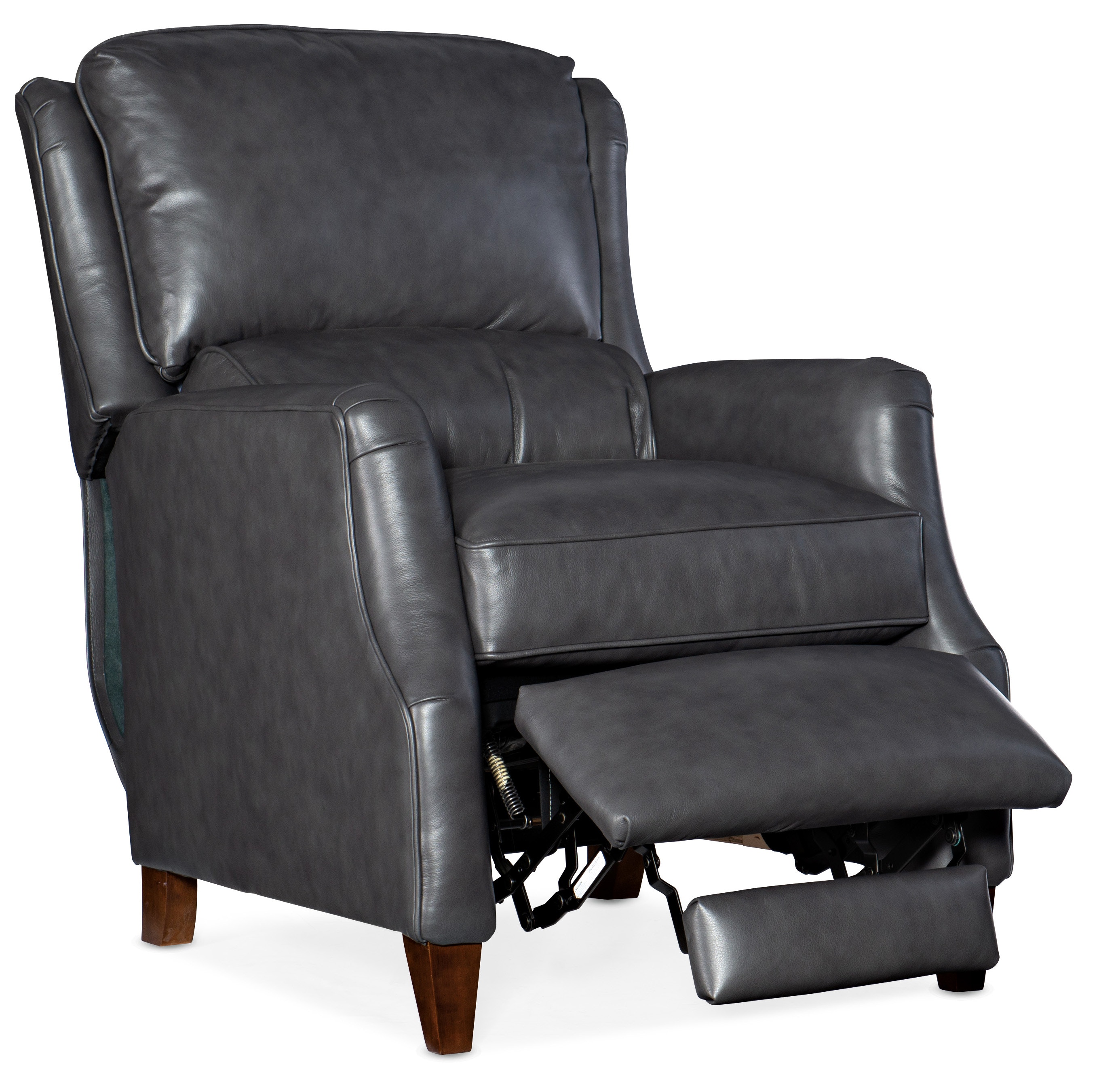 beckett leather pushback recliner gray