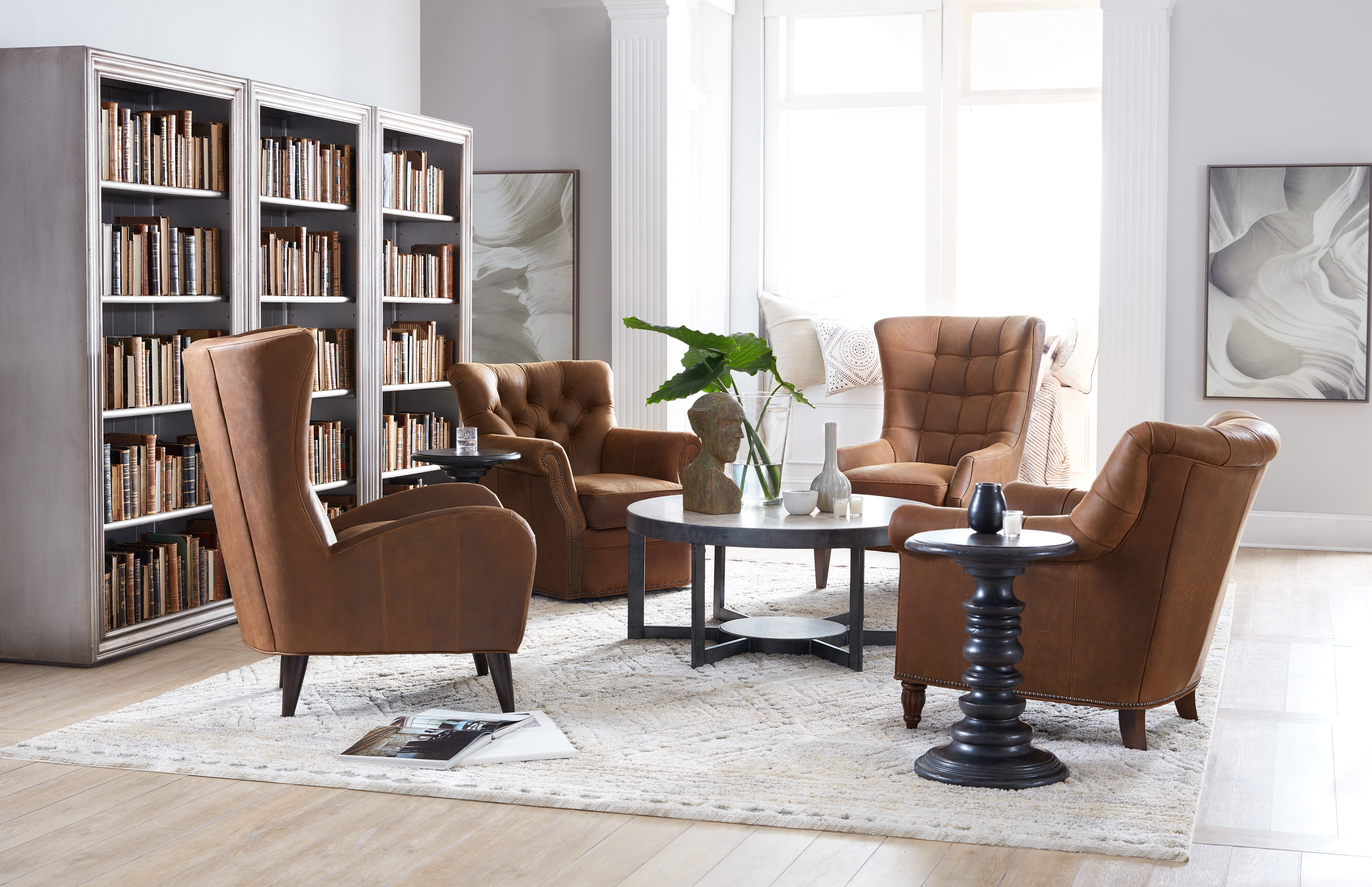 Bradington Young Living Room Kirby Stationary Chair 46325 Bradington