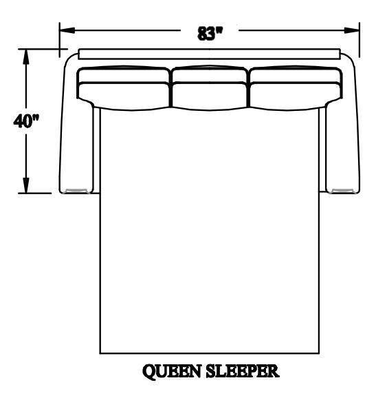 Bradington Young Living Room Hanley Sleep Sofa 22379 Bradington