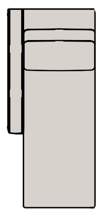 Bradington Young Madison LAF Stationary Chaise Lounge 8-Way Tie 870-41