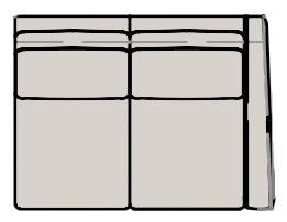 Bradington Young Madison RAF Stationary Loveseat 8-Way Tie 770-58