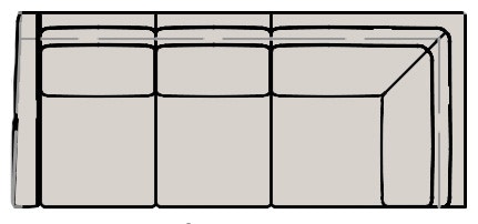 Bradington Young 87493 Living Room Mallory LAF Stationary Corner