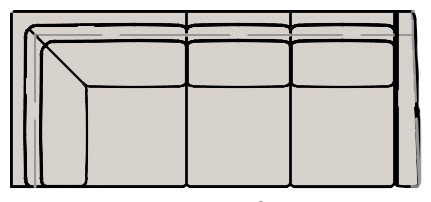 Bradington Young Living Room Madison RAF Stationary Corner Return Sofa 8Way Tie 77094