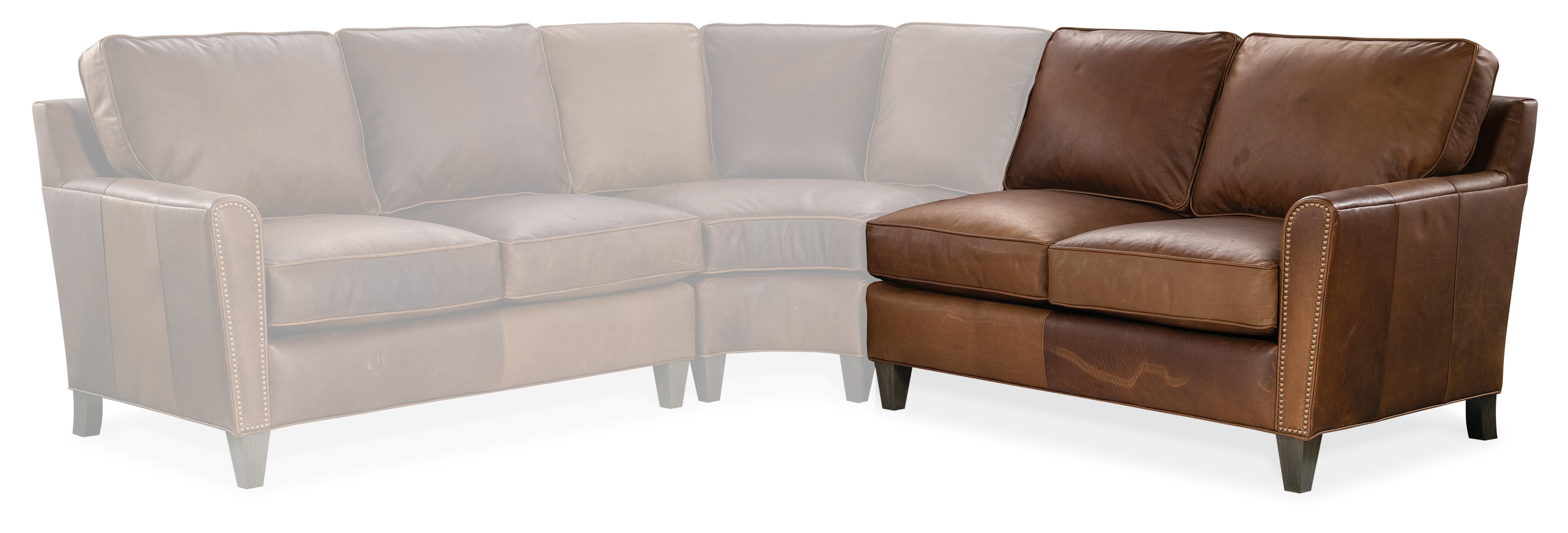 Bradington Young Manning Stationary RAF Loveseat 8-Way Tie 773-58