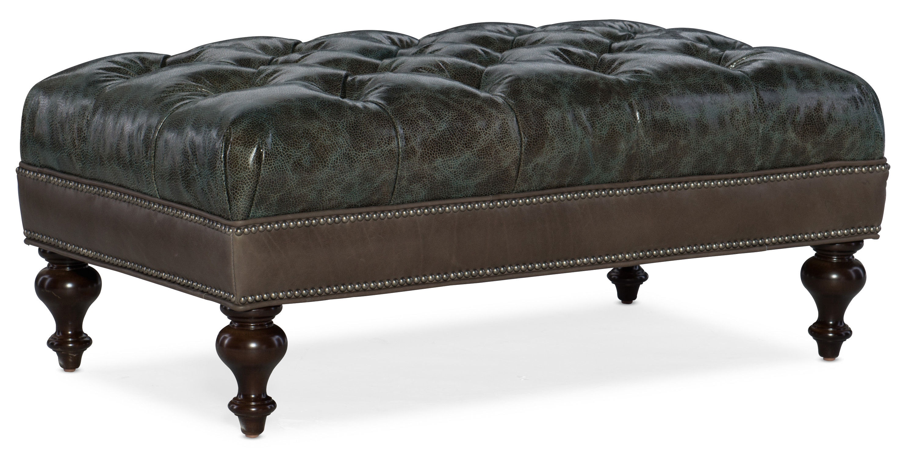 Bradington Young Living Room Rects Tufted Rectangle Ottoman 805 REC Bradington Young Hickory