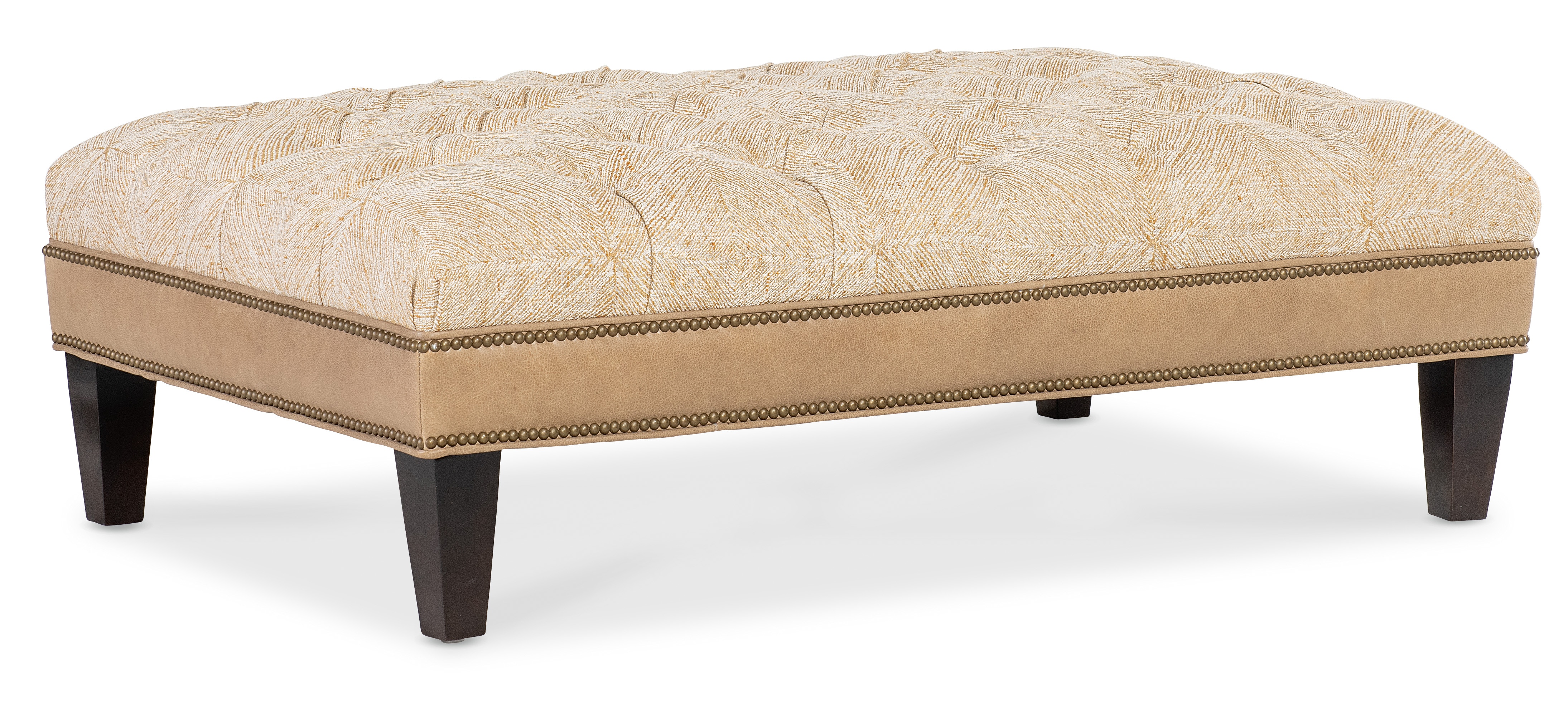 Bradington Young Living Room XL Rects Tufted Ottoman 807-REC