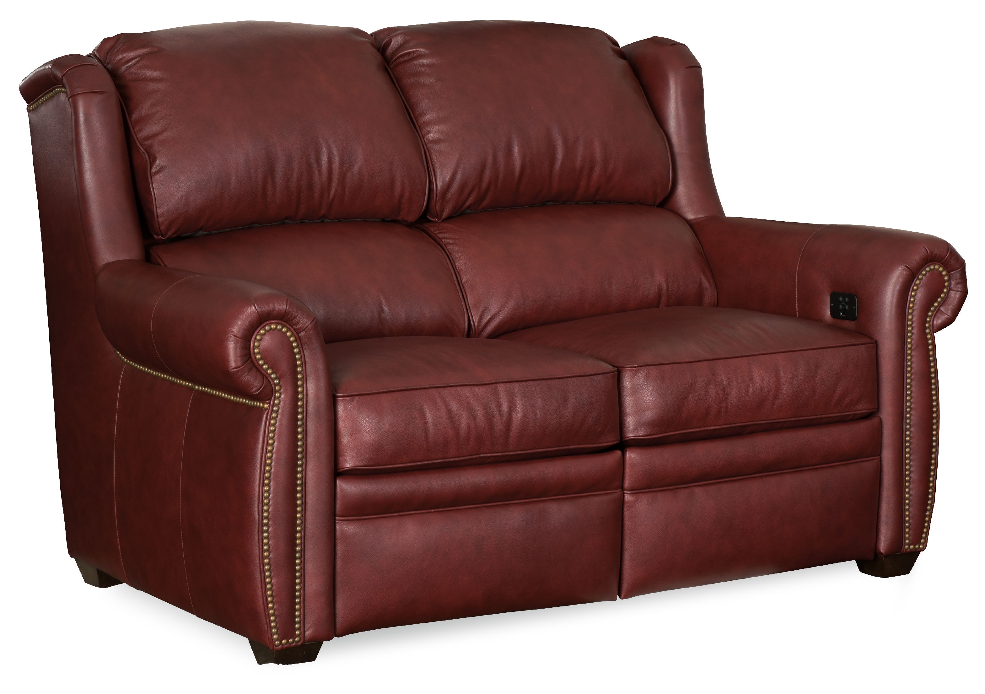 Bradington young outlet leather loveseat