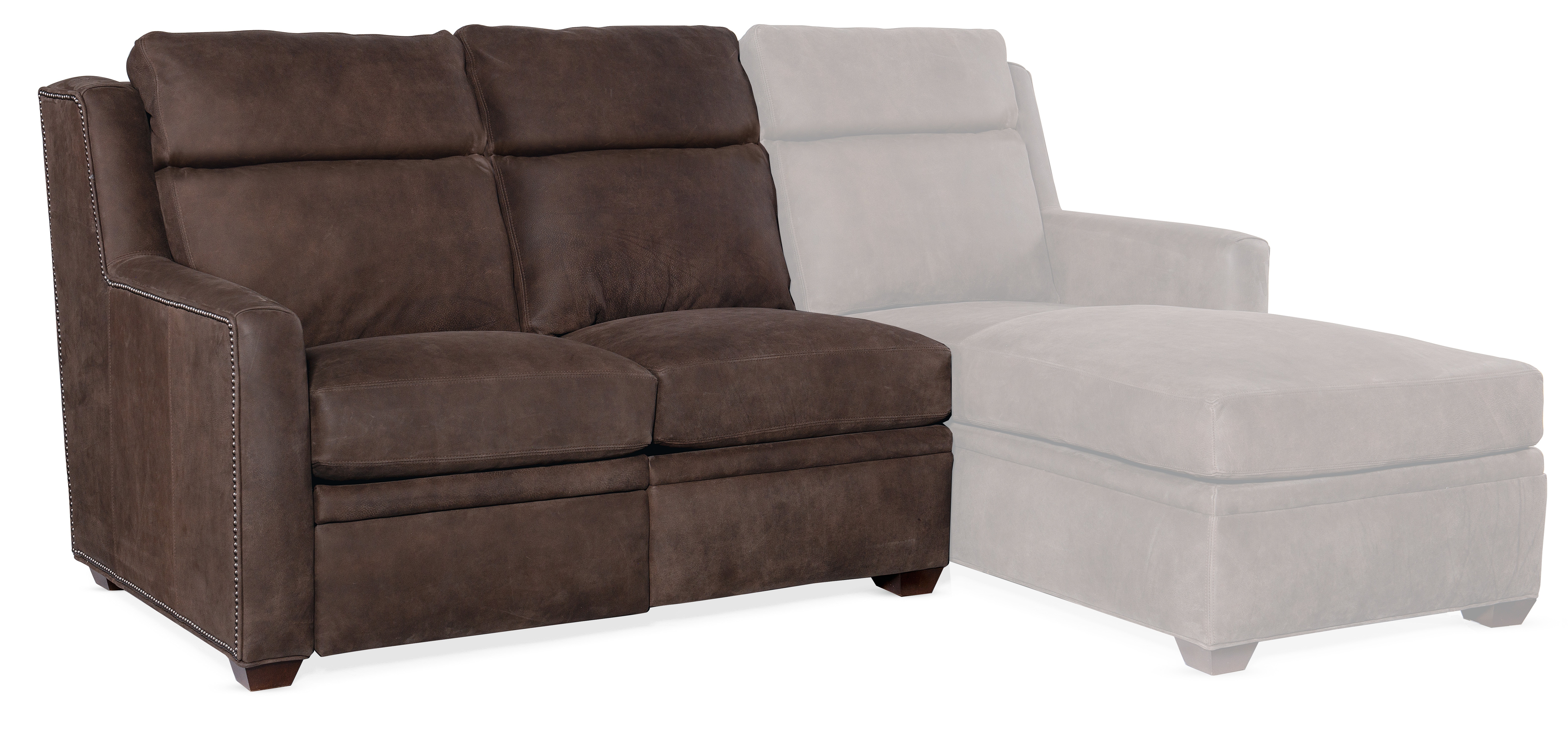 Bradington Young Revelin Left Arm Facing Reclining Loveseat with Power Headrest - Two Piece Back 203-55-2
