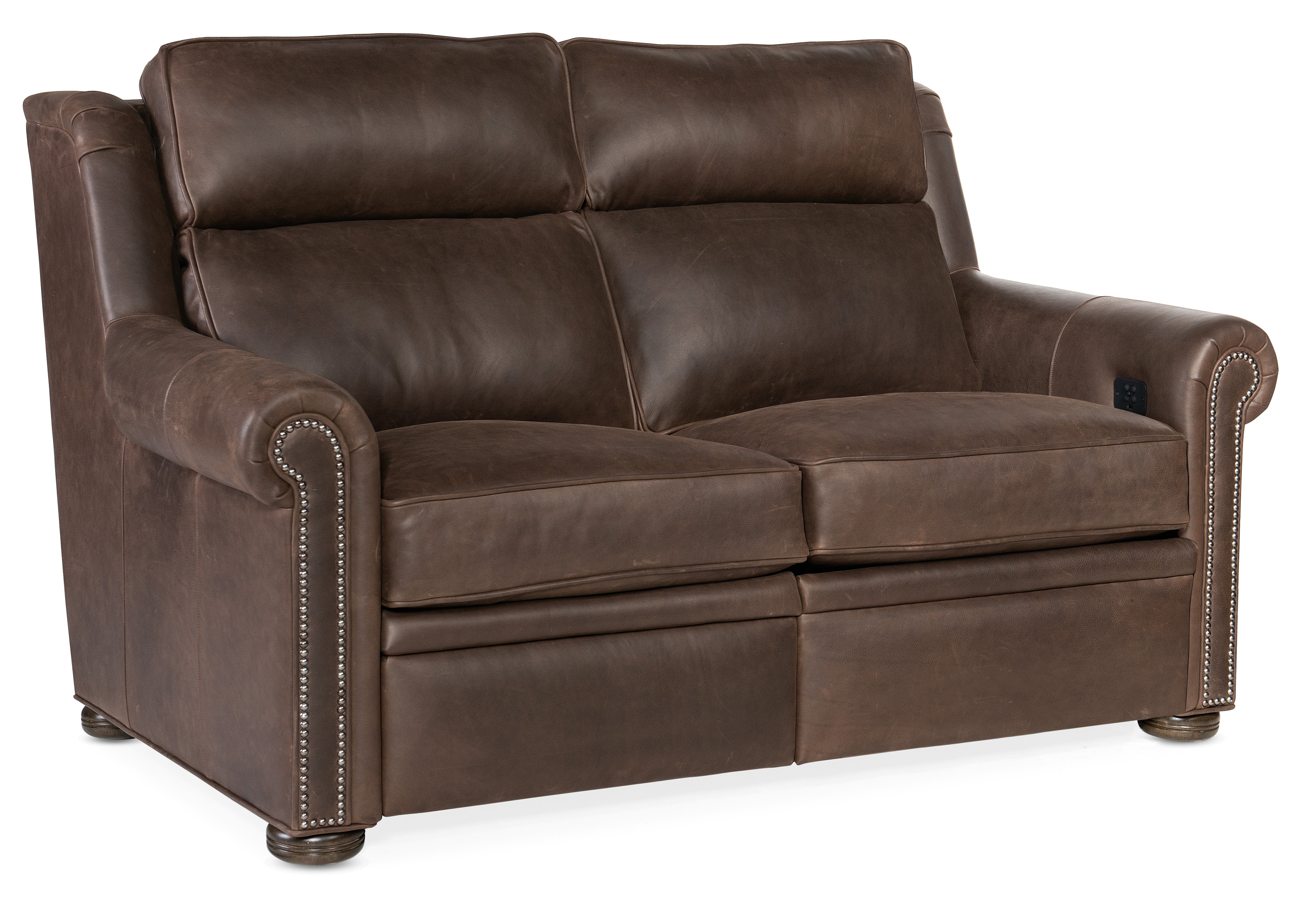 Bradington Young Reece Reclining Loveseat with Power Headrest - Two Piece Back 202-70-2