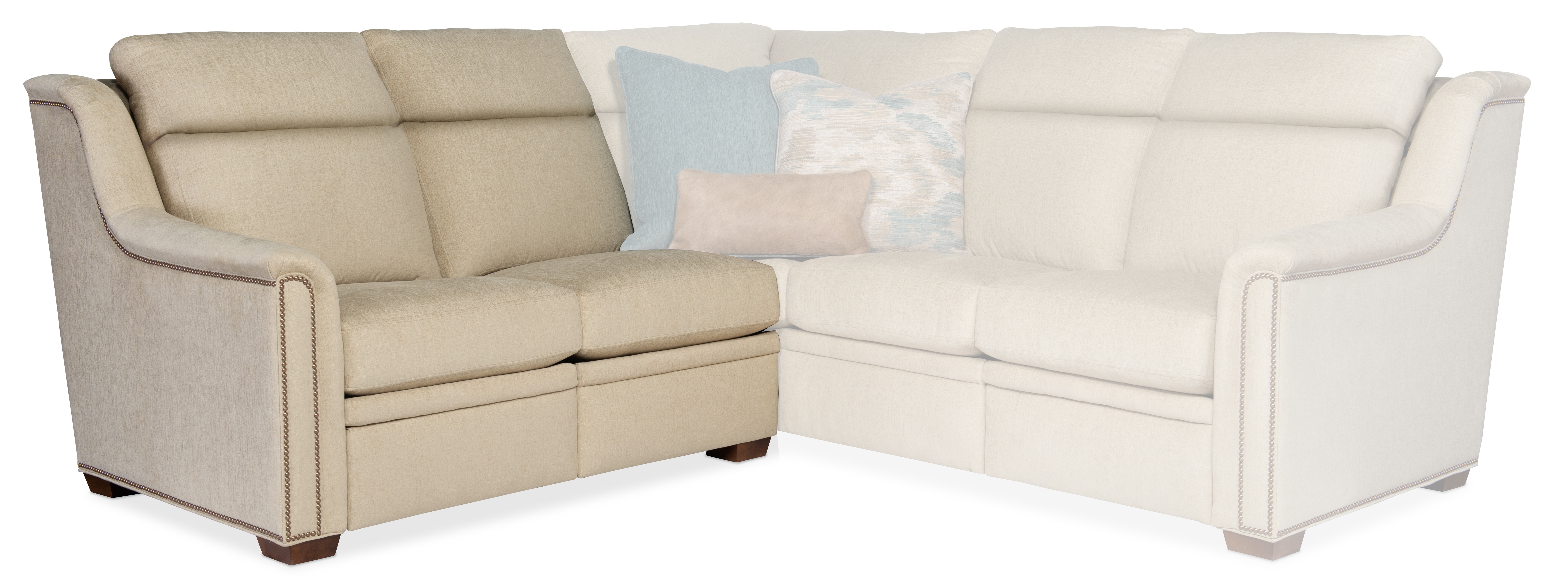 Bradington Young Raiden Left Arm Facing Reclining Loveseat with Power Headrest - Two Piece Back 204-55-2