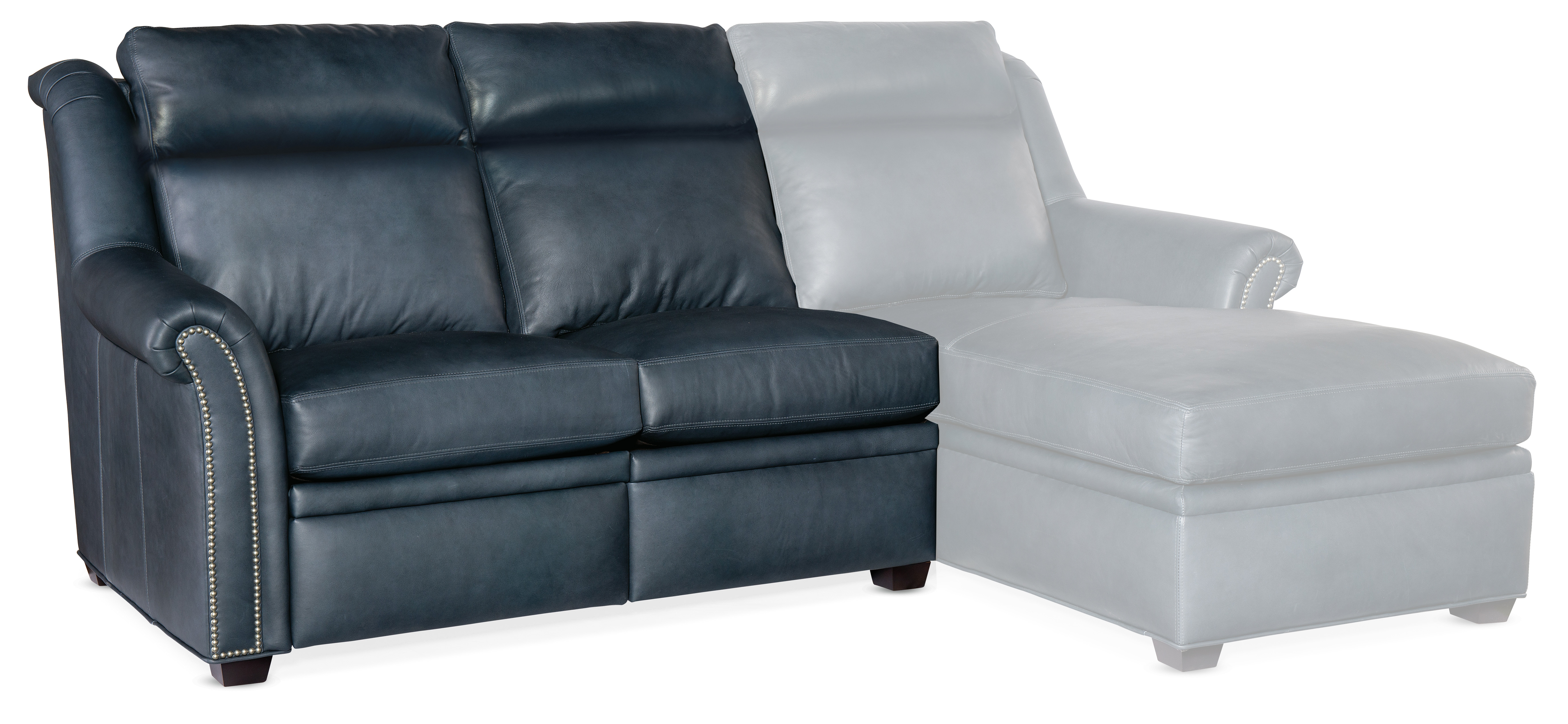 Bradington Young Robinson Left Arm Facing Reclining Loveseat with Power Headrest - Two Piece Back 206-55-2