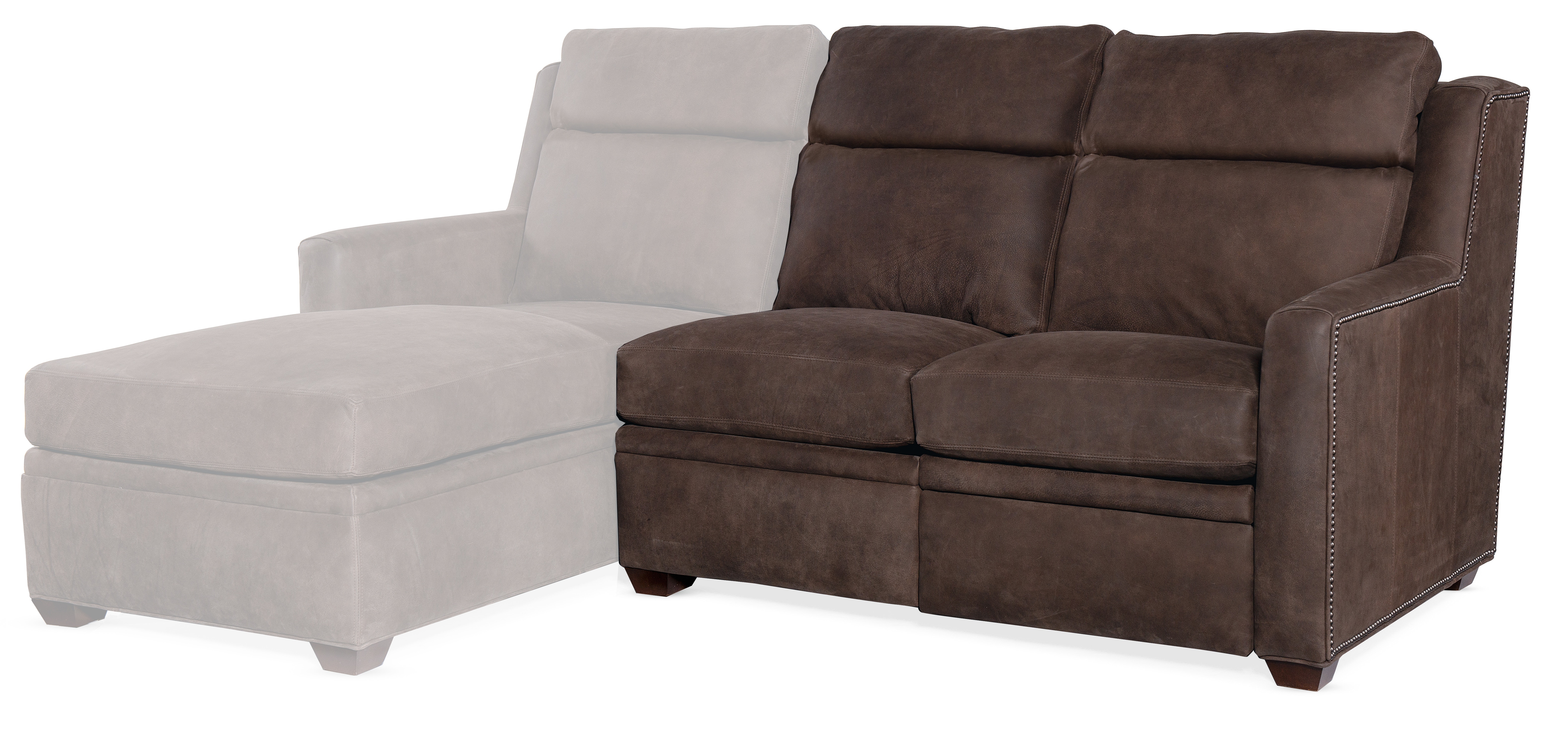 Bradington Young Revelin Right Arm Facing Reclining Loveseat with Power Headrest - Two Piece Back 203-56-2