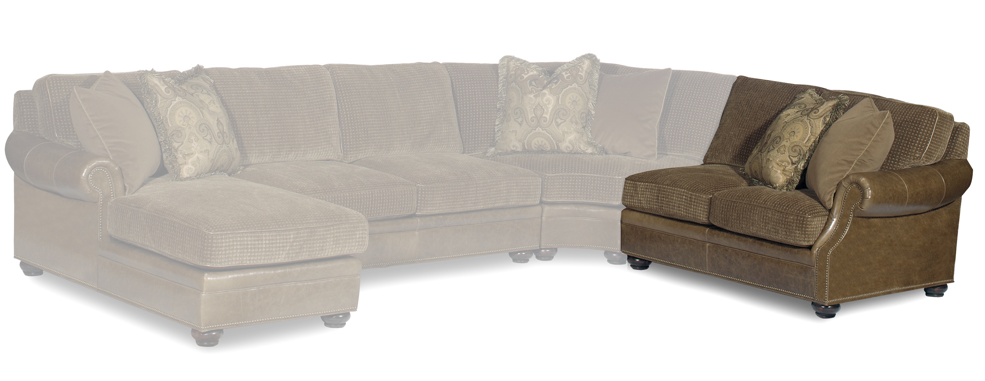 Bradington-Young Warner Right Arm Facing Loveseat 220-58