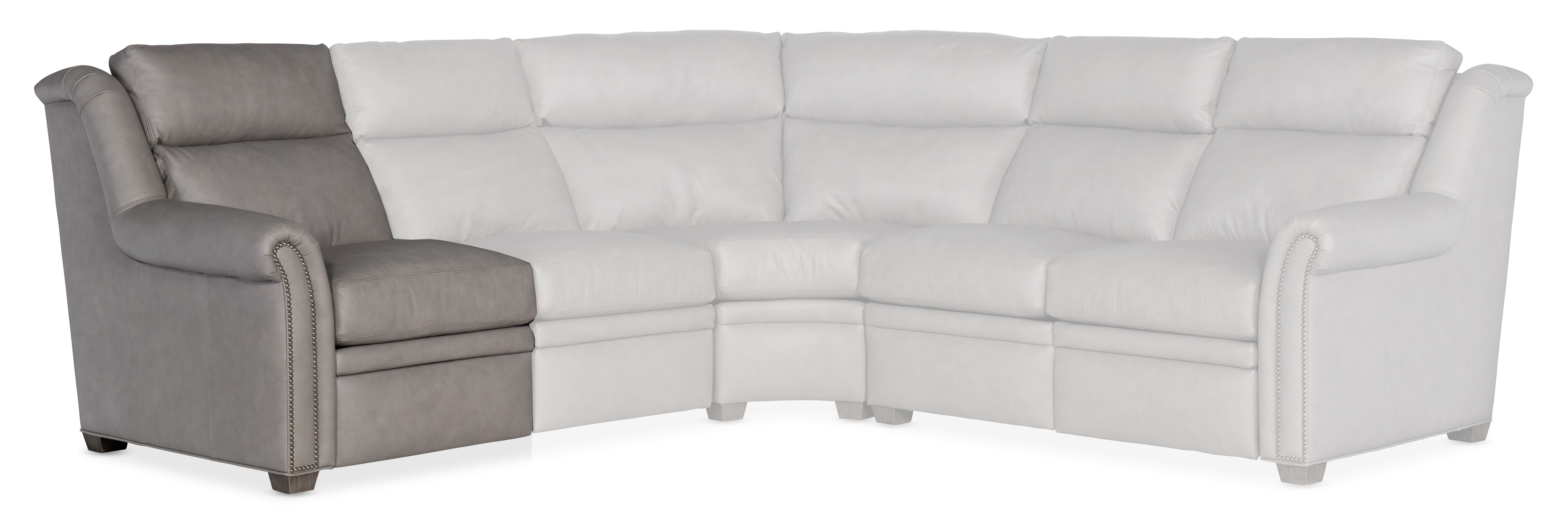 Bradington Young Robinson Left Arm Facing Reclining Chair with Power Headrest - Two Piece Back 206-17-2