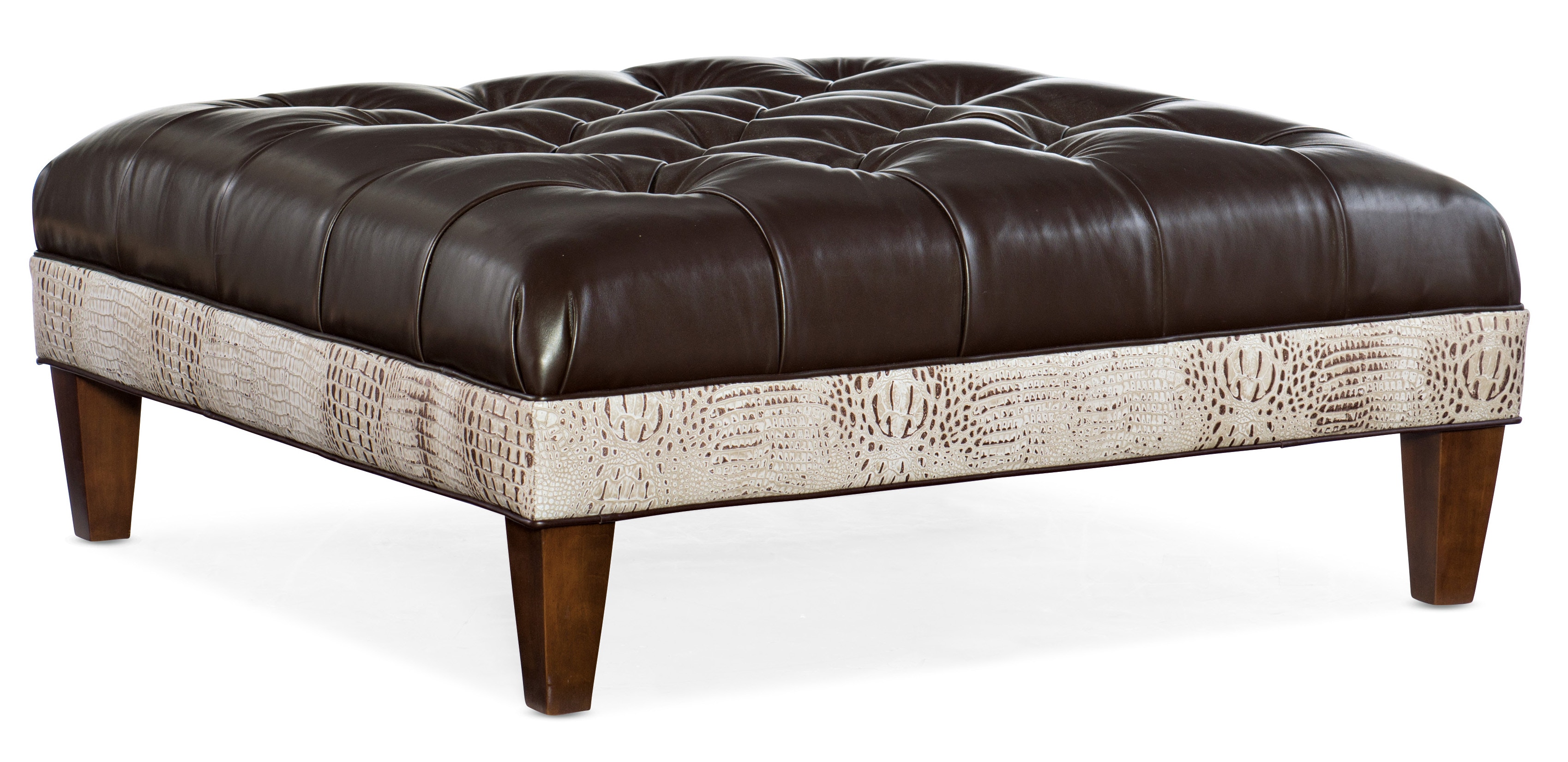 Bradington-Young XL Fair-N-Square Tufted Square Ottoman 807-SQ