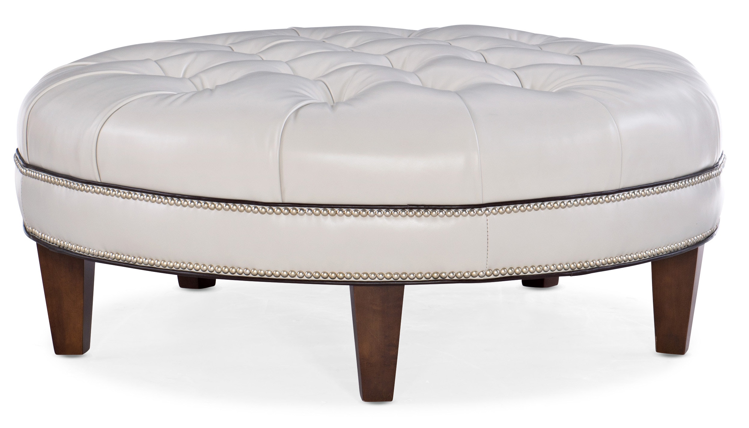 Bradington-Young XL Well-Rounded Tufted Round Ottoman 807-RD