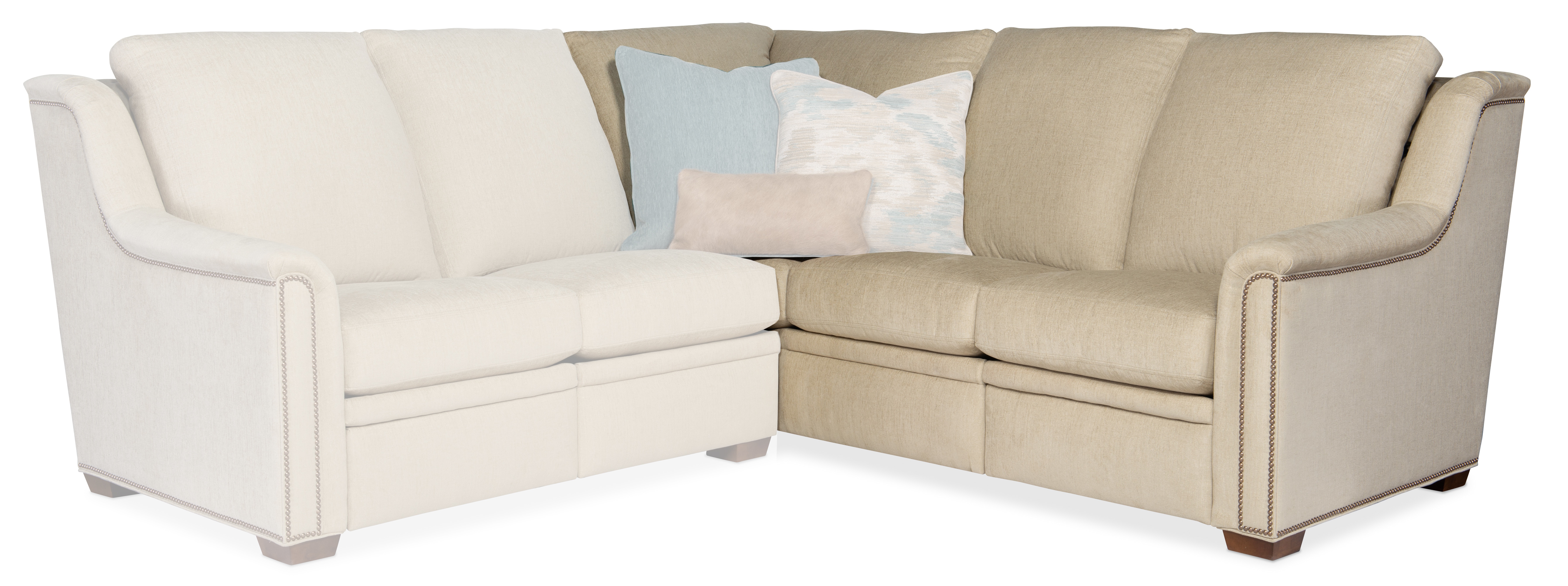 Bradington Young Raiden Right Side Facing Reclining Corner Return Sofa with Power Headrest 204-74
