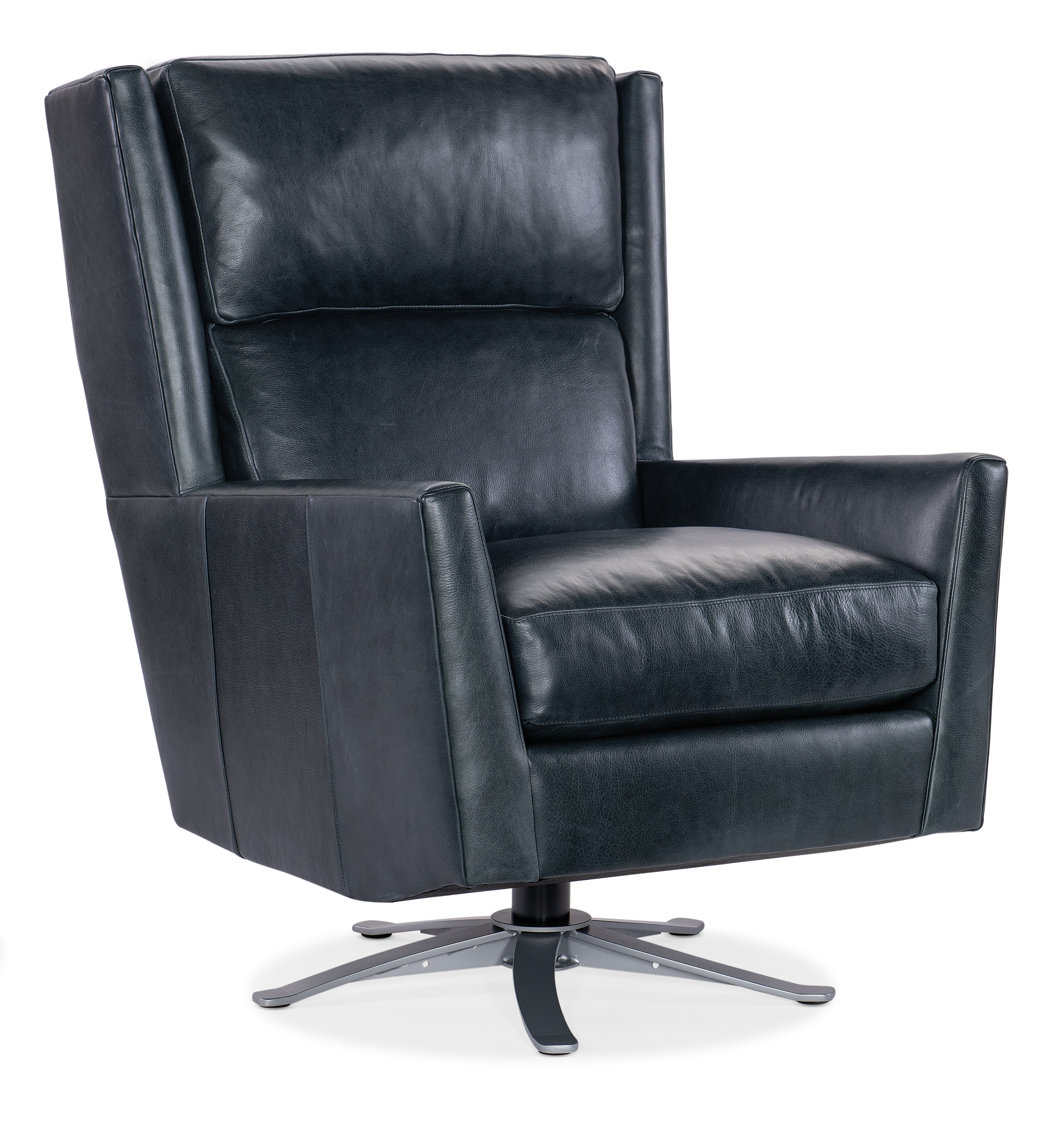 Bradington-Young Roen Swivel Metal Pedestal Chair 411-25SW