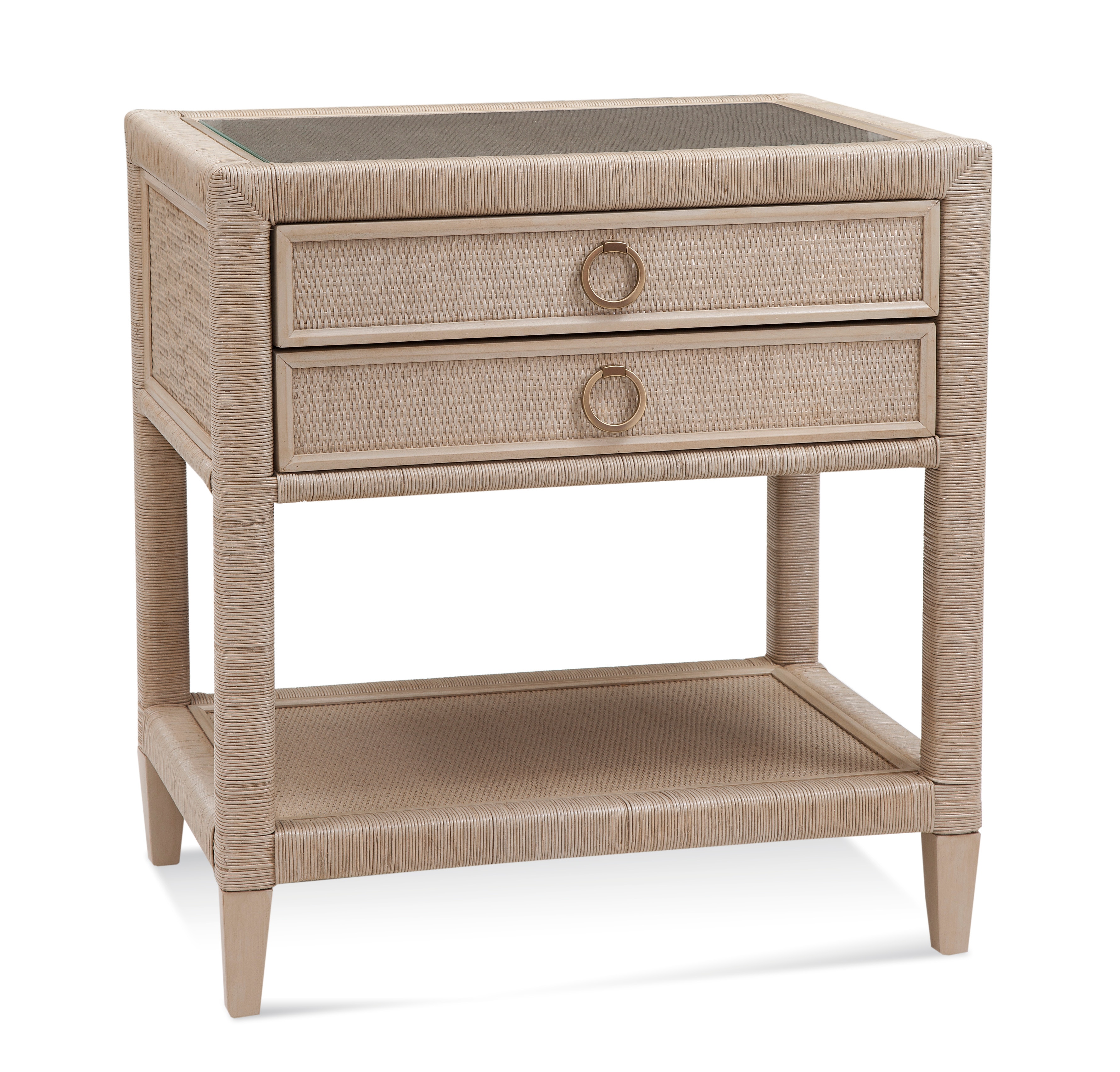 Braxton Culler Bedroom Soho Two Drawer Nightstand With Glass Top 4809 144 High Point Furniture