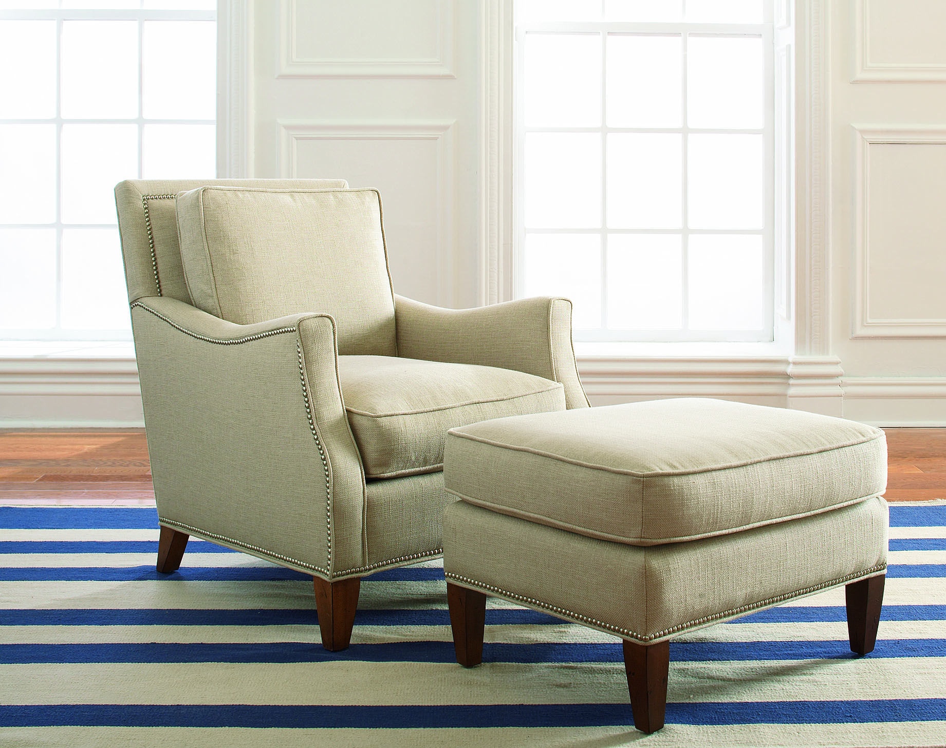 Braxton Culler Living Room Tipton Chair with Nailhead Trim 718001SN Seaside Furniture Toms
