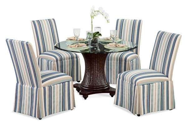 Braxton Culler Dining Room Side Chair Skirted With Casters 626 028 Seaside Furniture Toms