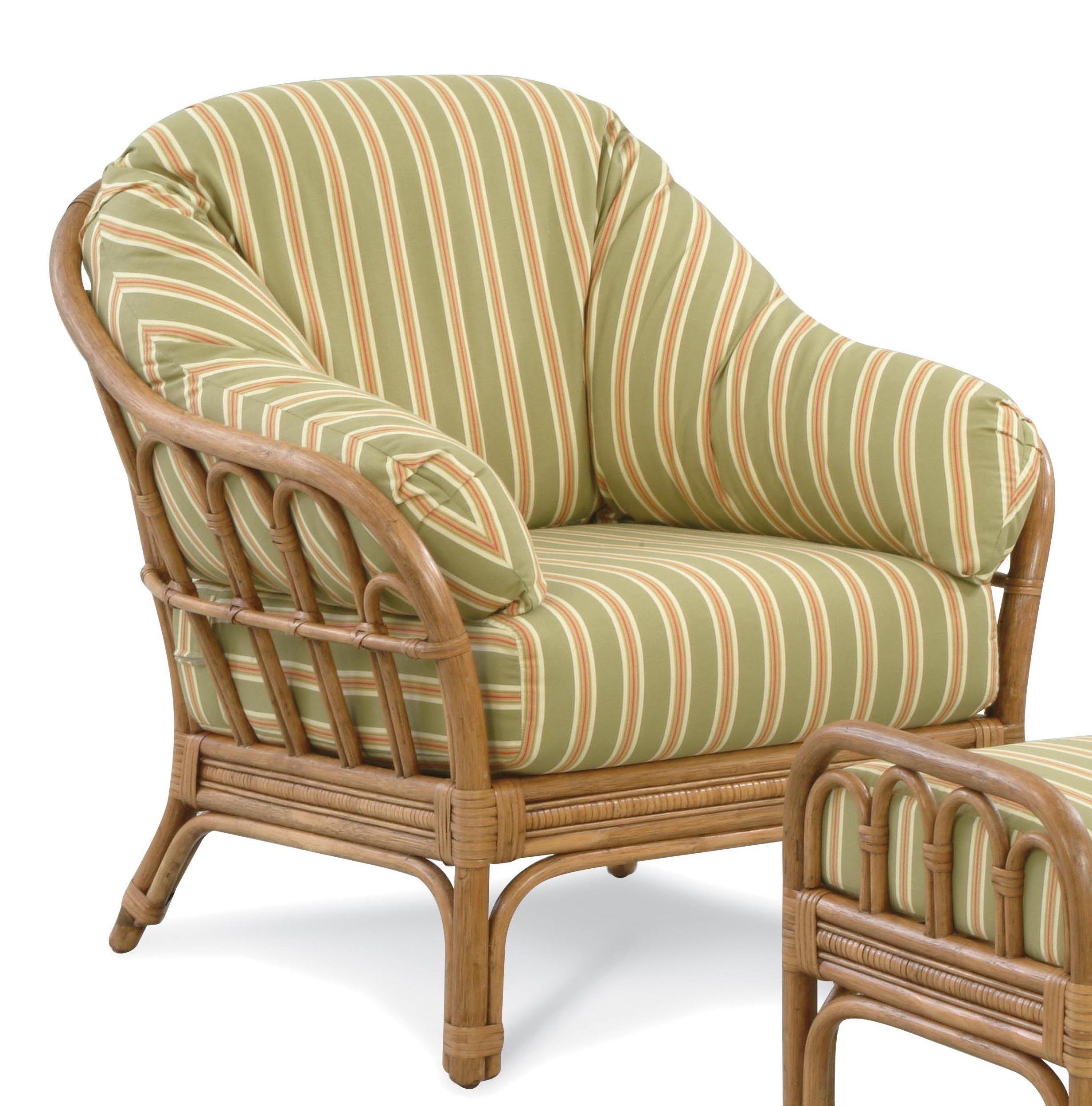 Braxton Culler Living Room Moss Landing Wicker Chair And Ottoman