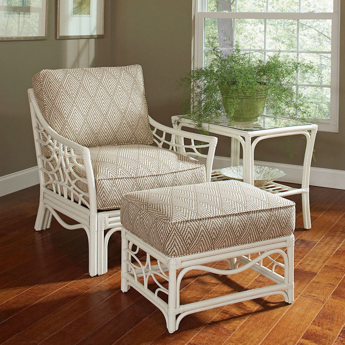 White wicker chair with ottoman new arrivals