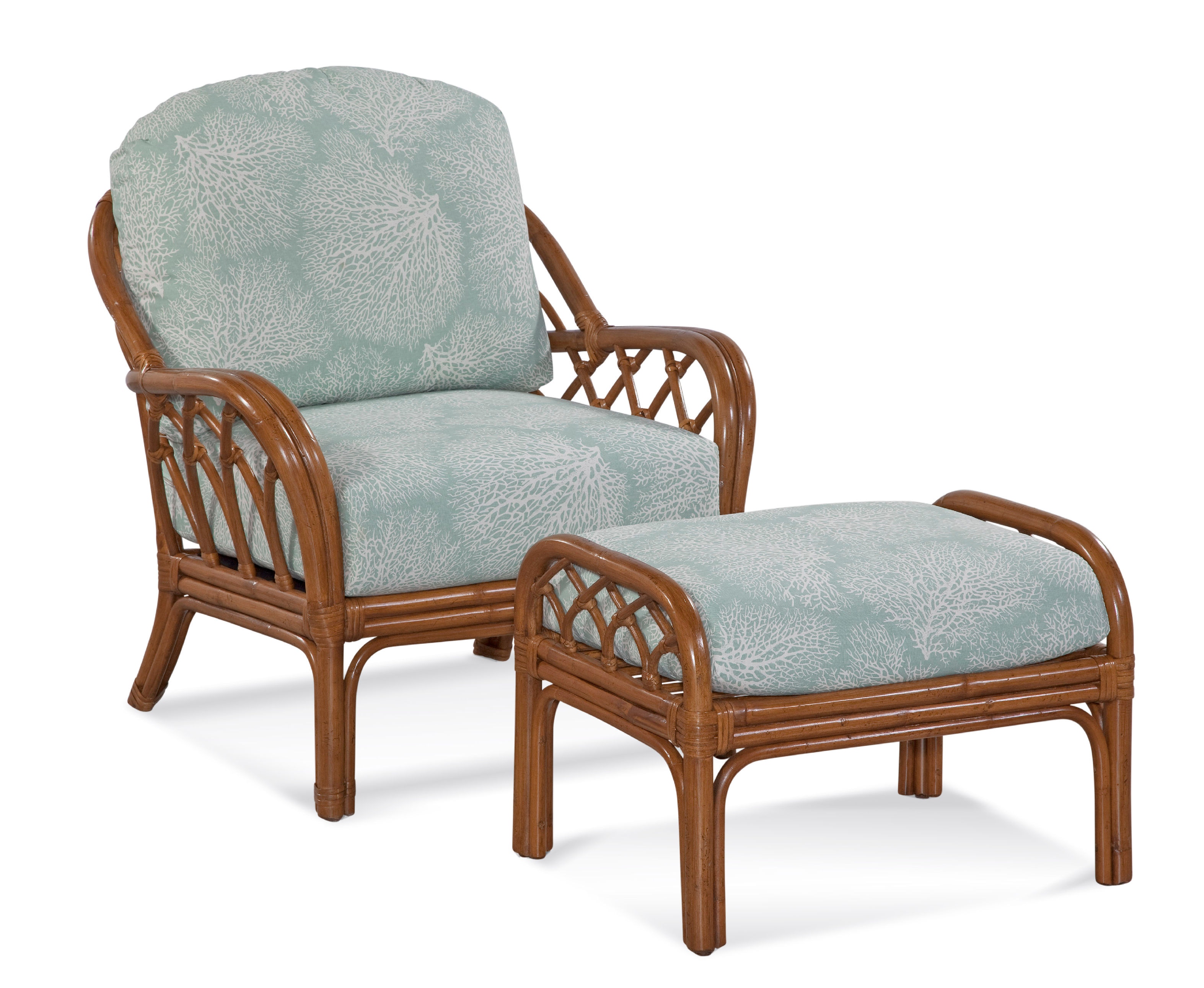 rattan chairs with ottomans