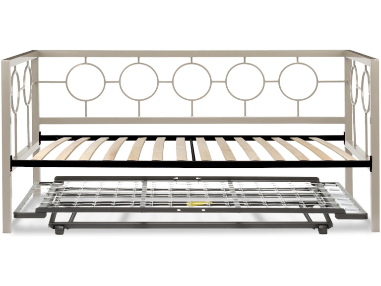 Leggett Platt Youth Astoria Complete Metal Daybed With Euro Top Spring Support Frame And Pop Up Astoria Daybed With Pop Up Trundle