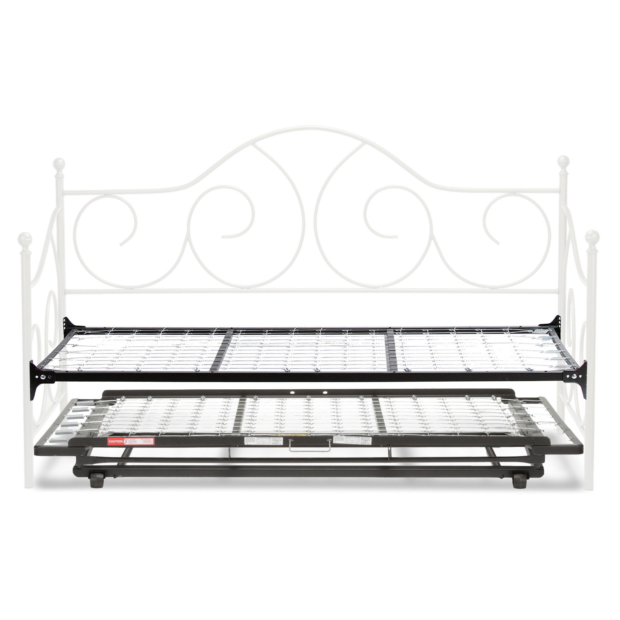 Metal pop deals up trundle bed