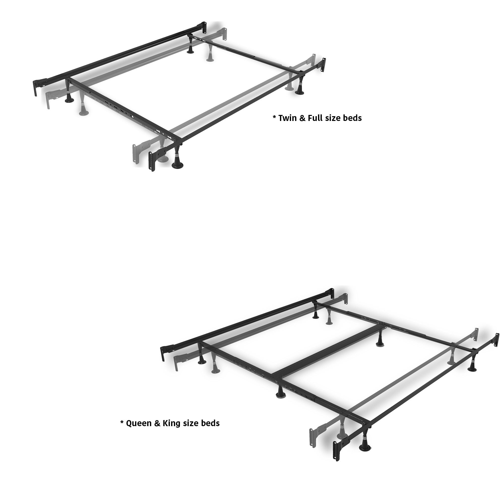 Leggett & Platt Bedroom Legion Complete Metal Bed And Steel Support ...