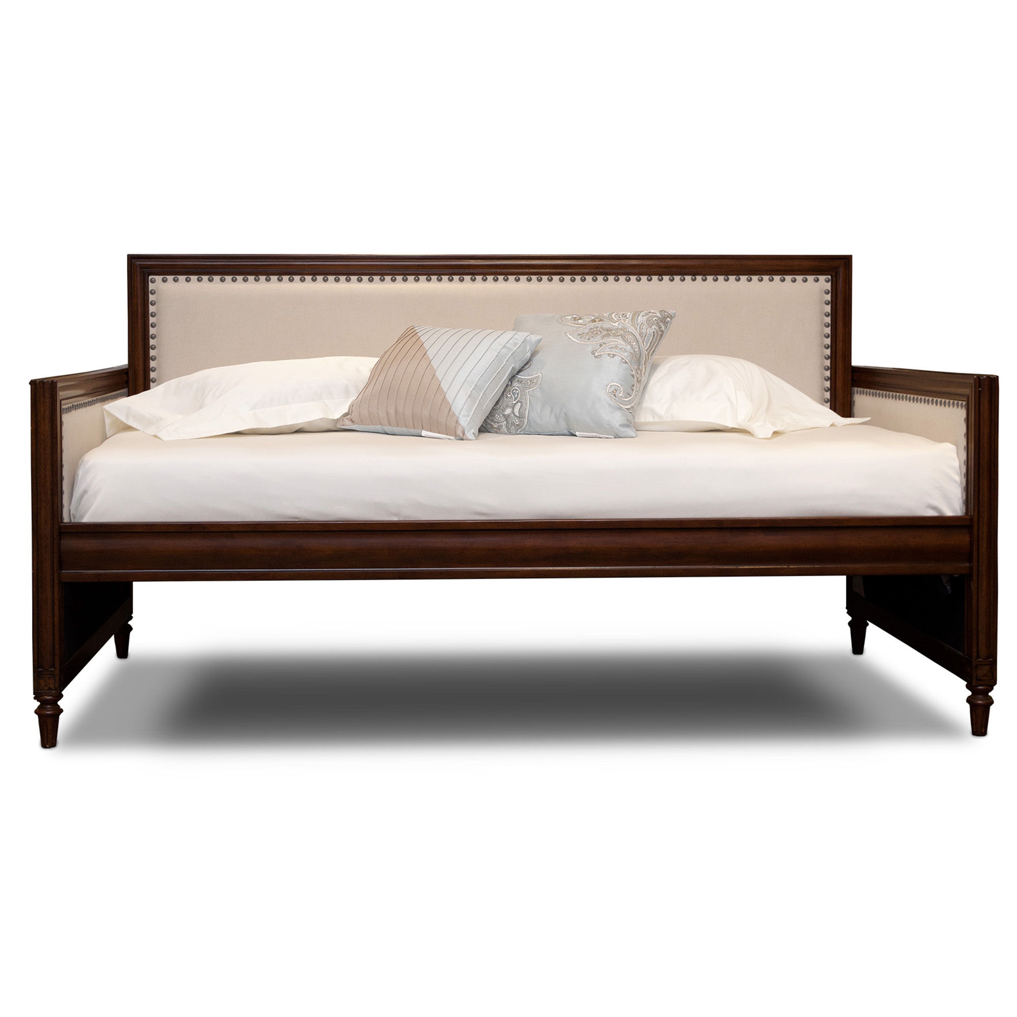 Leggett & Platt Bedroom Grandover Wood Daybed With Cream Upholstery And ...