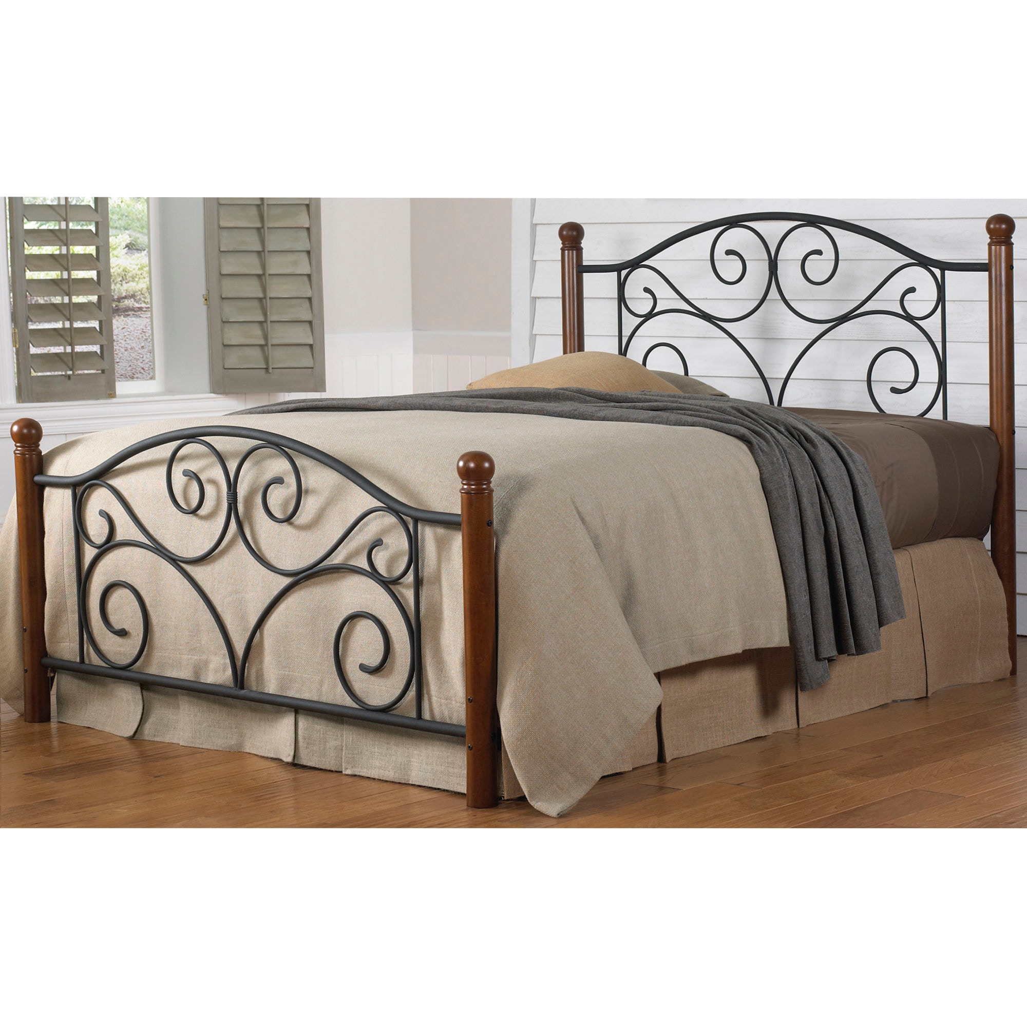 Iron deals post bed