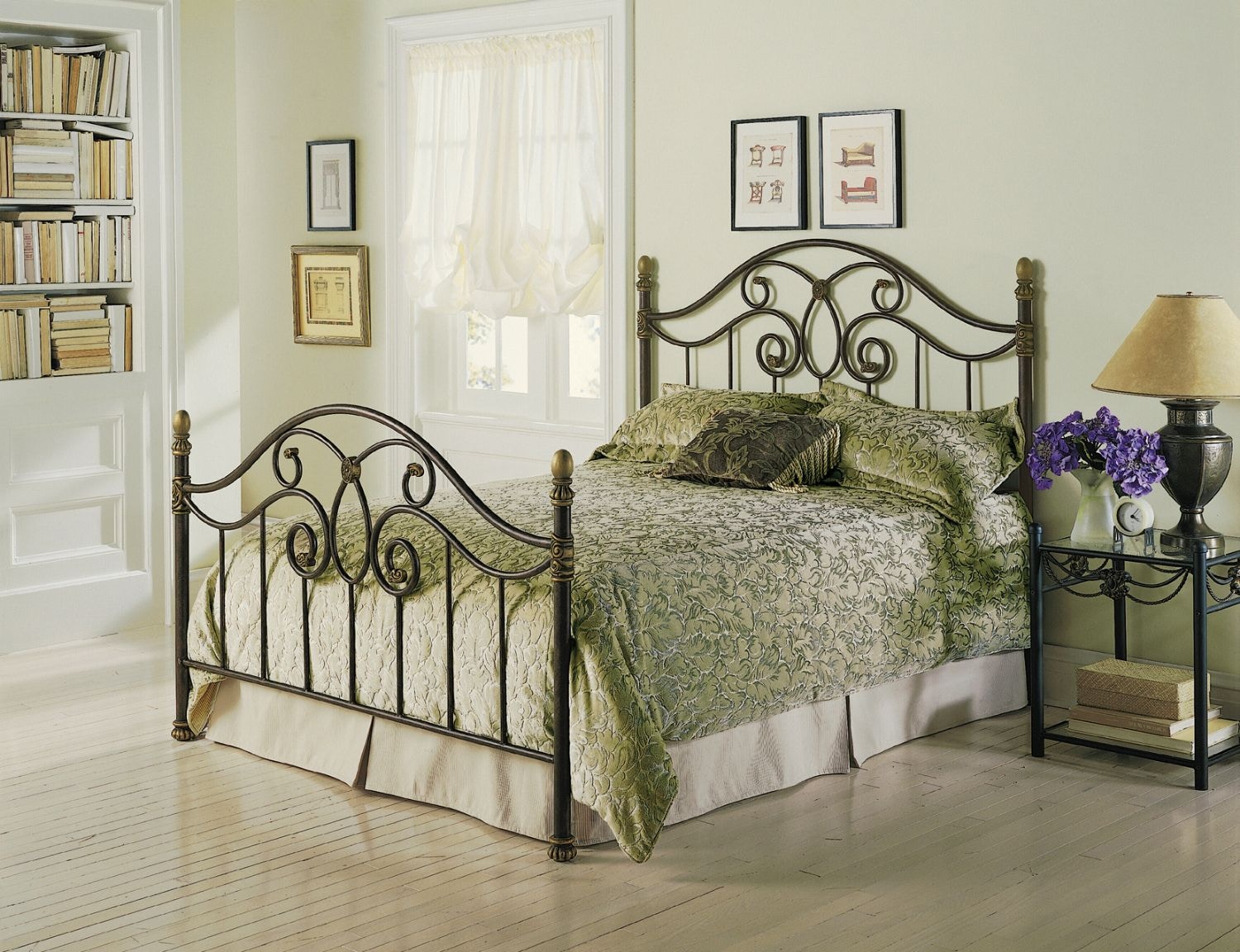 Wrought iron deals headboard and footboard