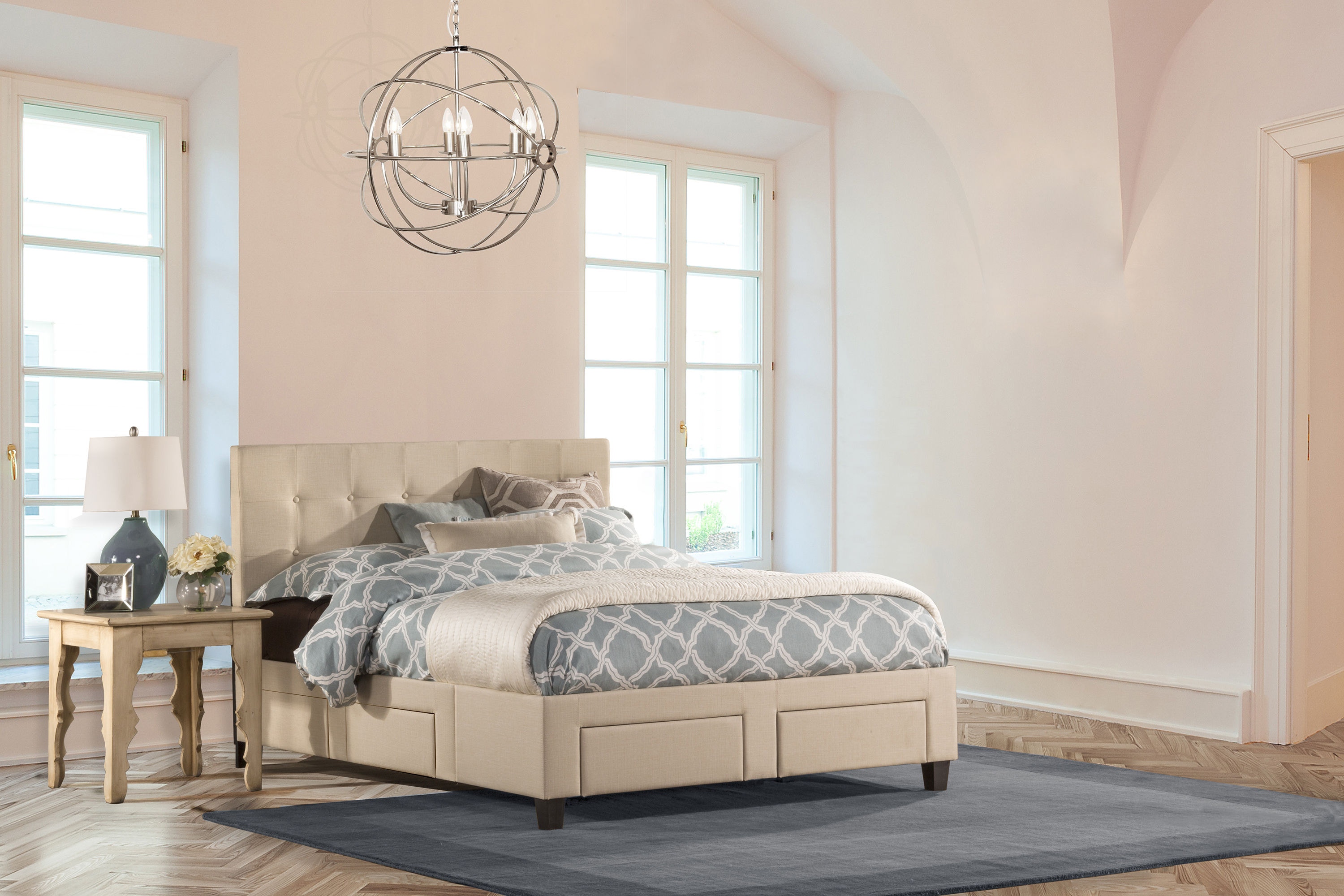 Hillsdale Furniture Bedroom Duggan 6 Drawer Storage Bed King